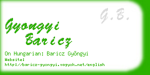 gyongyi baricz business card